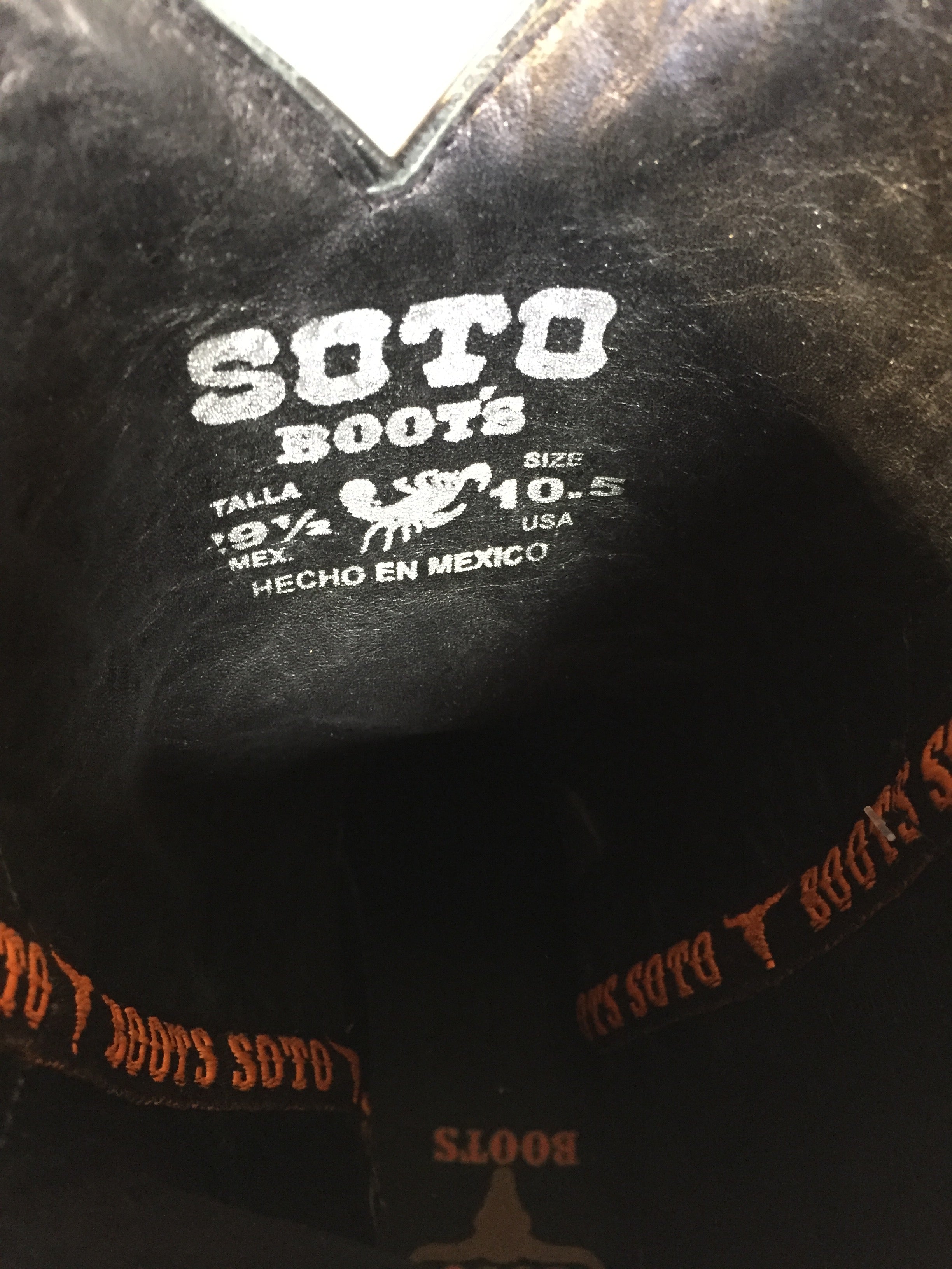 Soto Boots Men's Square Toe Cowboy Boots - Black US 10.5 *With Tags* (7776190660846)